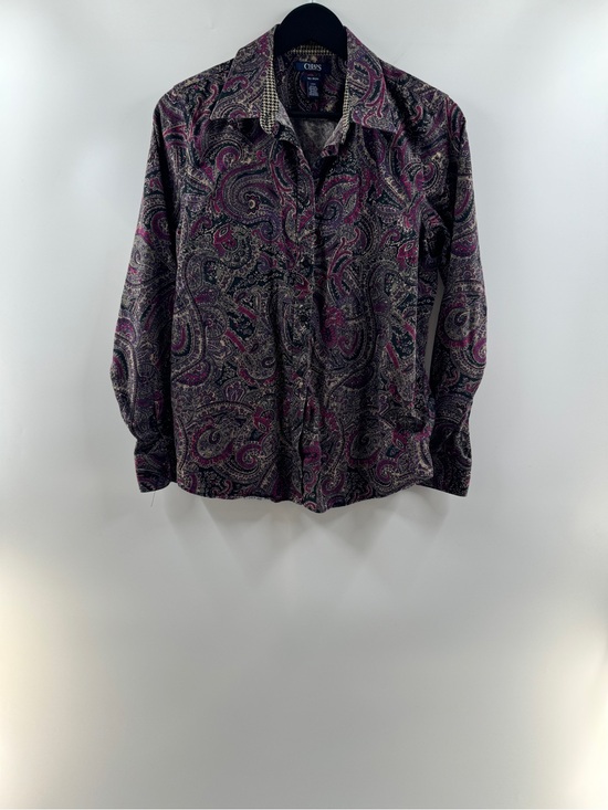 Chaps Tops - Chaps No Iron Paisley Button Down Shirt – Women's Large